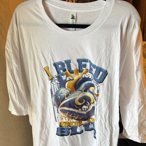 White Los Angeles Rams Graphic T-Shirt